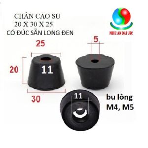 combo 10 cái chân đế cao su giảm rung chống trượt cho các thiết bị máy móc tủ loa đồ gỗ 20x30x25