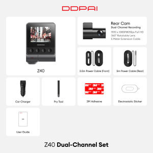 DDPAI Z40 GPS Dual Dash Cam 1944p HD GPS 140° 24 Hours Parking Monitor Dashcam