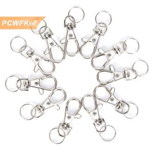 【PCWFKef】 10 chiếc kẹp kích hoạt xoay màu bạc móc khóa tôm hùm nút bấm Móc Chìa Khóa Túi Quà Tặng 10 chiếc kẹp kích hoạt xoay màu bạc móc khóa tôm hùm Móc Khóa Túi Quà Tặng Mới 10 móc chìa khóa cổ điển cái/lốc Kẹp càng tôm hùm xoay kim loại màu bạc Móc ch