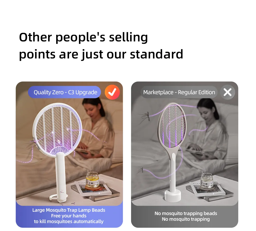 Xiaomi Qualitell C3 electric Fly Swatter Mosquito Killer description image 4