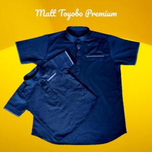 Baju Koko Kurta Couple Anak dan Bapak RIGJHM 100% Toyobo Premium Adem M L XL XXL Koko Seragam Ayah dan Anak Laki laki Lengan Pendek Baju Syubanul muslimin