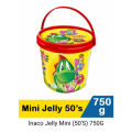 Inaco Jelly Ember Isi 50 Pcs Snack Agar per kg Ager 750 Gram 1 Dus 6 Bucket. 