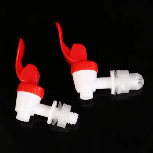 YIYIUR Plastic Beverage Dispenser Spigot Red Lever Handle Water Jug Faucet Gifts Threaded Connector Container Spigot Fermentation Jar