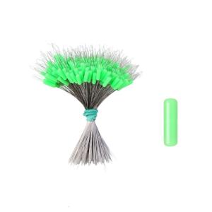 300Pcs Space Bean Fishing Bobbers Stoppers Float Sinkers Stops for Fishing Line Oval/Cylinder Float Stop Stoppers