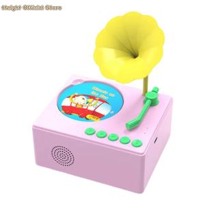 Children Gramophone with 96 Cards Toddler Gramophone Toy Educational Music Player Gift for Childrens Birthday Holiday