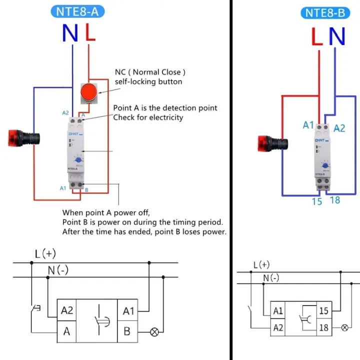 CHINT%20NTE8%20Series%20Time%20Delay%20Relay%20Control%20Off%20Power%20On%20Delay%20NTE8-A%20NTE8-B%205S%2010S%20120S%20480S%20AC220V%20DC24V%20Din%20Rail%20Digital%20Timer%20-%20Image%202