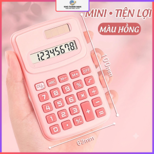 Máy tính bỏ túi mini màu trơn siêu cute dành cho học sinh và văn phòng tiện lợi