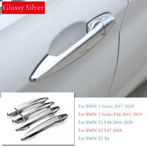 ABS Chrome Car Outer Door Handle Cover Door Bowl Protection Covers Sticker Trim For BMW 1 2 Series X1 X2 X5 X6 Auto Accessories