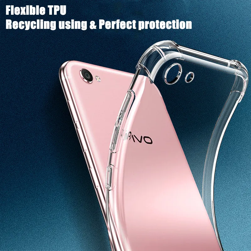 For Vivo Y81 Y81i 1812 1808 1803 Clear Jelly Case Flexible