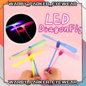 (1 PCS) LED Bamboo Dragonfly Creative Flying Stick Toys Classic Toy Flying Spinning Toys For Kids Flash Light Hand Rub
