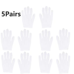 ถุงมือทำงานผ้าคอตตอนสีขาว10คู่ถุงมือยืดหยุ่นสูงถุงมือกันลื่นผจญภัยกลางแจ้งอุปกรณ์ทำความสะอาดบ้าน