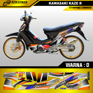 Stiker striping variasi kawasaki kaze r