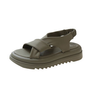 [Free Shipping] New Summer Fashion: WomenS Criss-Cross Platform Sandals Simple Solid-Color Beach Shoes Trendy And Lightweight Casual Footwear