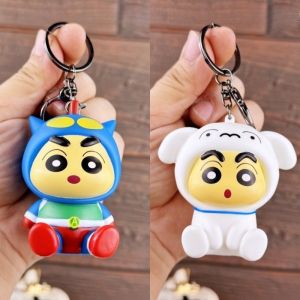 Crayon Shin-chan Night Light Keychain Bag Accessories Couple Gifts with Night Light