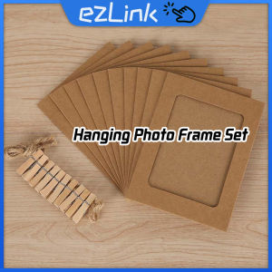 10Pcs 6Inch DIY Paper Photo Flim Frame Hanging Photo Frame Album+Rope+Clips Set