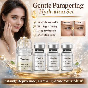 Salmon Microneedling Facial Essence Set Microneedling Hydrating Serum Firming Anti-Wrinkle Serum Brightening Anti-Aging Skin Care 鲑鱼微针水光精华液