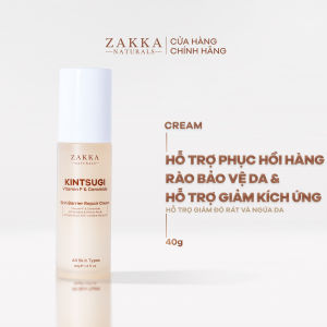 Kem dưỡng Kintsugi Peptides & Ceramide Skin Barrier Repair Cream Zakka Naturals hỗ trợ phục hồi hàng rào bảo vệ và hỗ trợ giảm kích ứng 40g