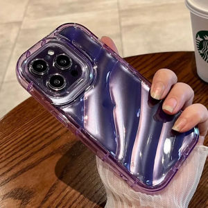 Shockproof Clear Wave Phone Case For iPhone 15 11 6 7 8 14 Plus Pro Max 14 13 12 Pro Max XR X XS Max SE 2022 2020 Casing Silicone Back Cover