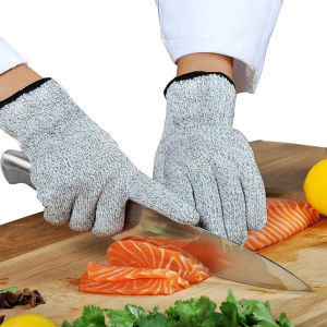 1 Pair Anti Cut Gloves Waterproof Winter Protective Stainless Women Kayaking Stab Safety Cycling Fishing Thin Wire Men Keep Protection For 5 Warm Camping Anti-Cutting Angling Work Ice Steel Anti-Slip Outdoor Level Antiskid Universal Sport Breathable