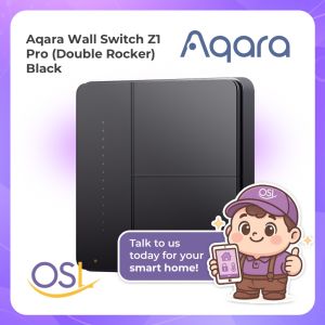 【GLOBAL】AQARA Smart Wall Switch Z1 Pro (Black) - Double Rocker - Compatible for No and With Neutral - 2 Years Warranty