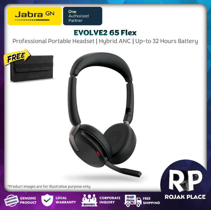 Jabra Evolve2 65 Flex Portable Professional Wireless Headset