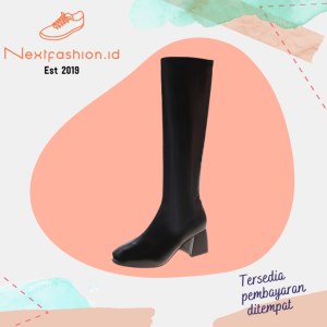 Sepatu Boots Panjang Flat wanita Fashion 236 Nextfashion