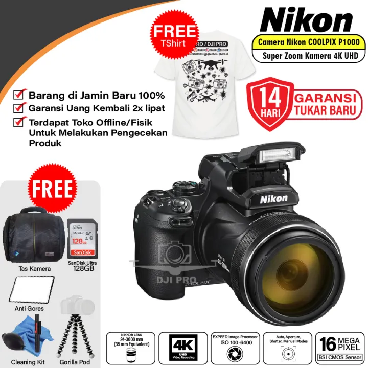 Camera Nikon COOLPIX P1000 Super Zoom Kamera 4K UHD P-1000