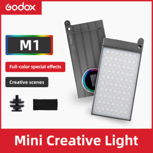 In Stock Godox M1 2500k-8500k Full Color RGB LED Light Pocket Aluminum Alloy LED Video Creative Light Multiple Special Effects Function