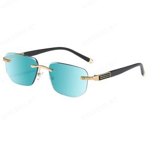 Stylish Diamond Rimless Sunshade Reading Glasses for Elderly