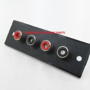 Soket Socket RCA 4 Pin Model Papan Hitam Body Biasa
