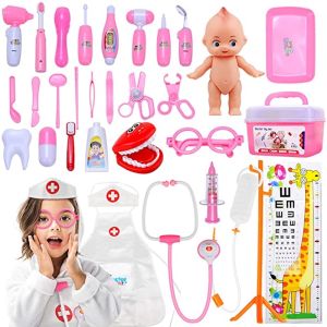 Child Pretend Play Doctor Nurse Toy Set Portable Medical Suitcase Baby Simulation Injection Medicine