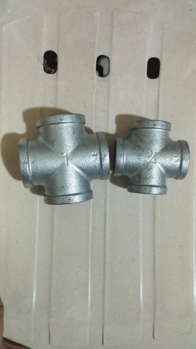 Galvanized Iron Cross Tee 1/2 3/4 Or Inch S20 Manipis Brass