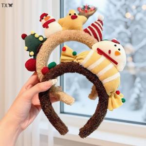 TX🏮💓🧧 1pcs cô gái sang trọng Tuần Lộc gạc Hươu tai giáng sinh bên cosplay headbands giáng sinh tóc Hoop lễ hội tóc phụ kiện Quà Tặng