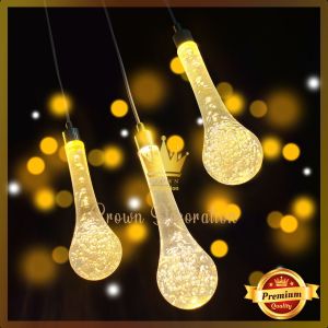 Lampu Lampu Tetes Air Mic Gantung 1 Set Isi 10  Akrilik Bandul - Lampu Kristal Indoor Outdoor Hiasan Dekorasi Pelaminan Wedding