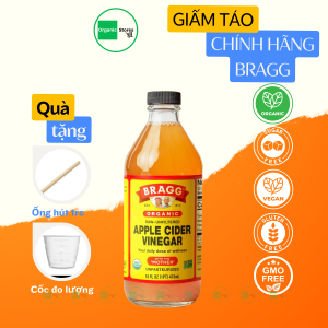 Giấm táo hữu cơ Bragg 946ml - Raw Apple Cider Vinegar - Ăn Kiêng - Giảm cân - Giảm Cholesterol - Ăn thực dưỡng - Organic Stores