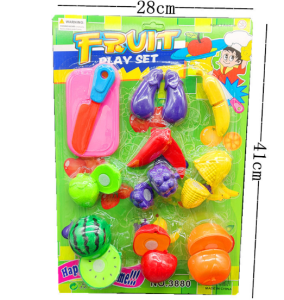 Kids Fun Cutting Fruits and Vegetables Food Play Toy Set Fruit Playset Early Teaching Learning Toys Mainan Dapur Budak 过家家 厨房 玩具 切切看