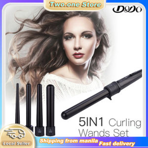DODO Pro Salon 5-in-1 Hair Curling Iron Hair Curler Multi-Size Roller Heat Resistant Glove Styling Set