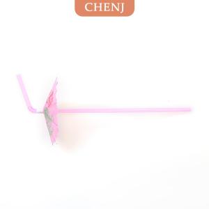 [COD] CHENJ หลอดดูดน้ำค็อกเทลผลไม้ร่มชายหาดปาร์ตี้หลอดดื่มพลาสติก50ชิ้น