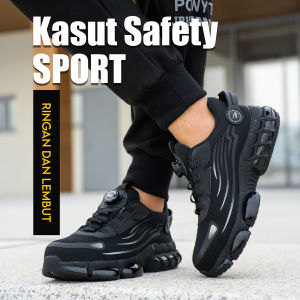 Ready Stock Safety Shoes Kasut Safety Steel Toe Sport Safety Kasut Lelaki Kasut Perempuan Ringan Lembut Black Safety Shoes