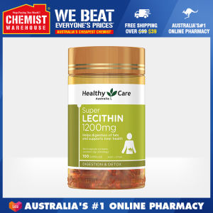 Healthy Care Super Lecithin 1200mg 100 Capsules Maintain Healthy Liver function Support Healthy Digestion Chemist Warehouse