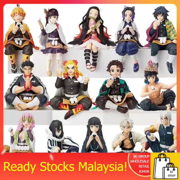 Demon Slayer Tanjiro Nezuko Zenitsu Inosuke Giyu Shinobu Sitting Eat ...