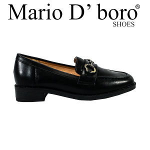 Mario D Boro Womens Luxe Leather Loafers Shoes with Horsebit Detail LX 27654 Black C61