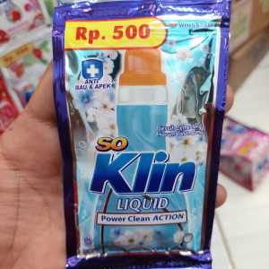 SOKLIN CAIR LIQUID 500 1 Renceng isi 12 Sachet