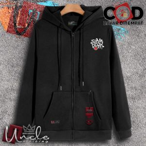 Viral!!! Jaket Zipper Pria Distro Uncle.Clothing Warna Hitam Sablon Slam Dunk - Sweater Resleting - Baru 2024 - Murah Keren - Jaket Kekinian -Bisa Cod