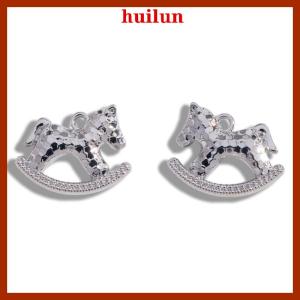 huilun 5Pcs 15x17MM Zinc Alloy Electroplated Rocking Horse Pendant Charms For DIY Necklace Bracelet Earrings Jewelry Accessories Making