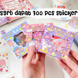 MURAH !! 500 PCS STICKER PET TRANSPARANT JOURNALING SUDAH CUTTING MOTIF DIKIRIM RANDOM