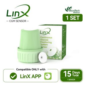 LinX Continuous Glucose Monitoring System Wearable CGM Sensor 15-Day 24H Real-Time Glucose Tracking Non Finger-prick Design