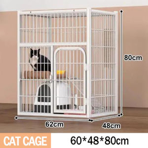 【Ready Stock】Cat Cage 4 Layer Large Cat Cage Platform Cage for Large Cats Stackable Pet Cages Cat Condo Cat House Heavy Duty Sturdy Villa