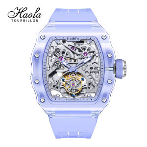 HAOFA 2201-1 Color Crystal Skeleton Self-winding Tourbillon Watch