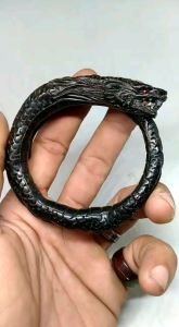 Gelang akar bahar hitam ukir naga Galak